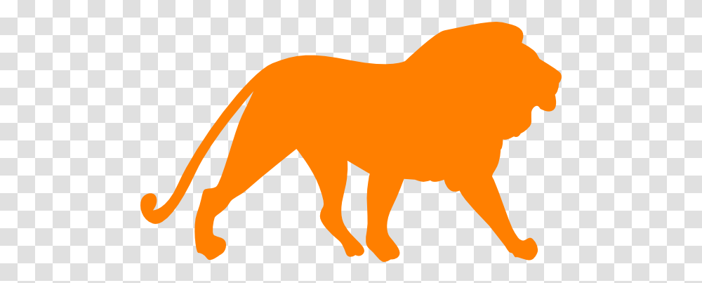 Orange Lion Clip Art Vector Clip Art Online Orange Lion, Mammal, Animal, Wildlife, Canine Transparent Png