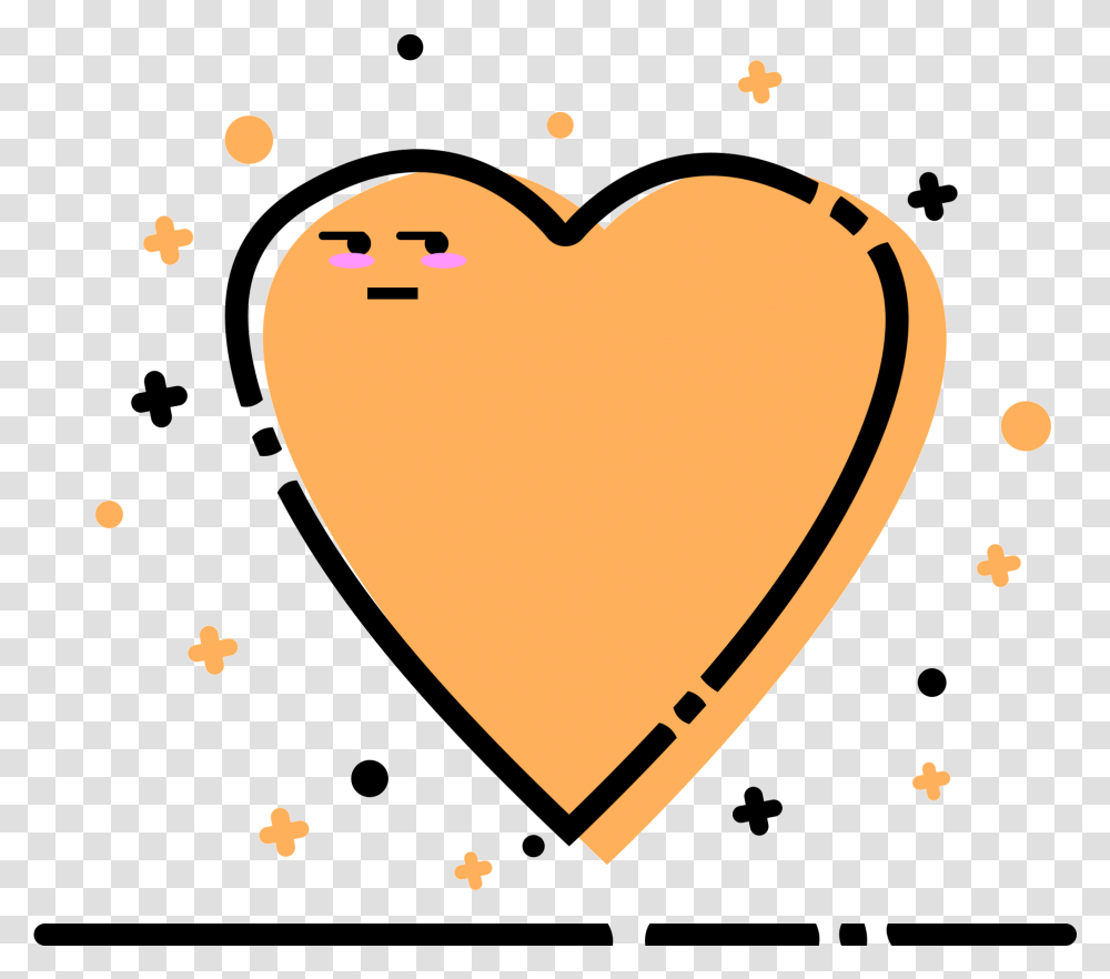 Orange Love Shape Meb Style Texture Border And, Heart, Dating Transparent Png