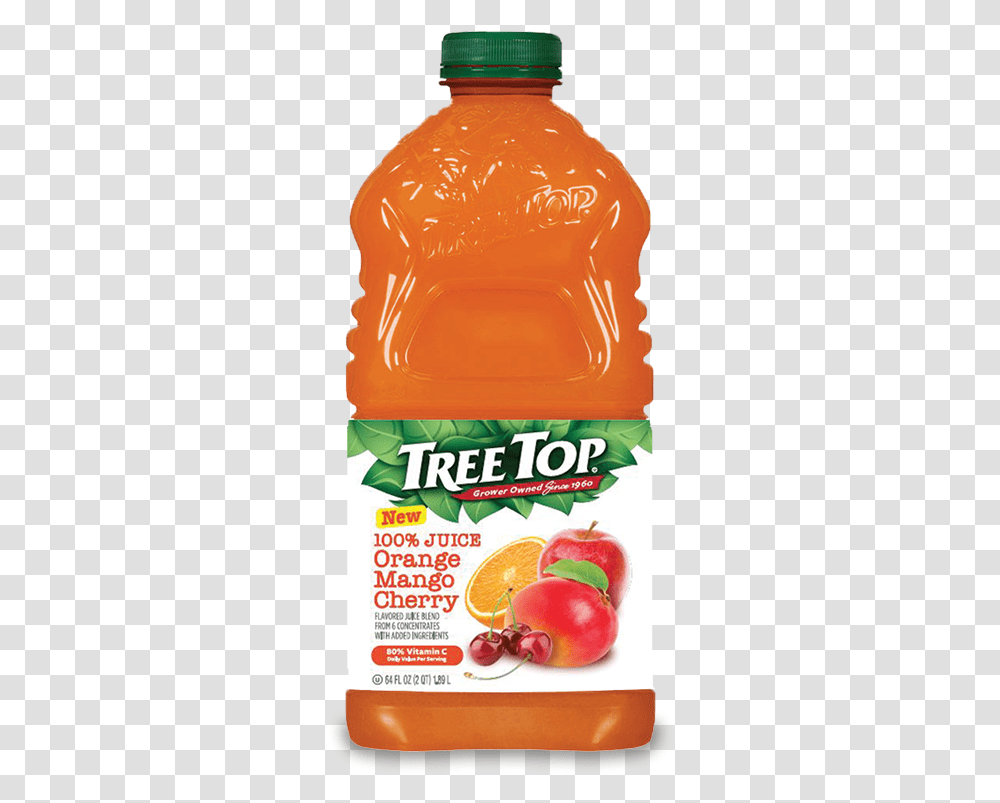 Orange Mango Cherry Juice Jar Treetop Apple Juice, Beverage, Drink, Orange Juice, Helmet Transparent Png