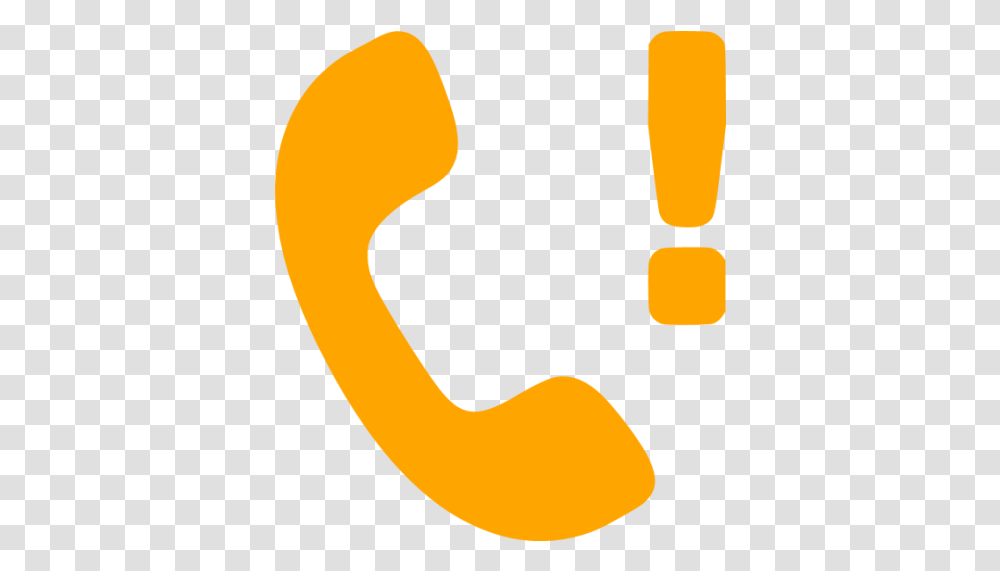 Orange Missed Call Icon Free Orange Phone Icons Orange Call Logo, Text, Symbol, Alphabet, Animal Transparent Png