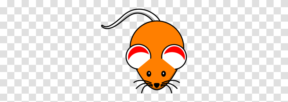 Orange Mouse Red Ears Clip Art, Animal Transparent Png