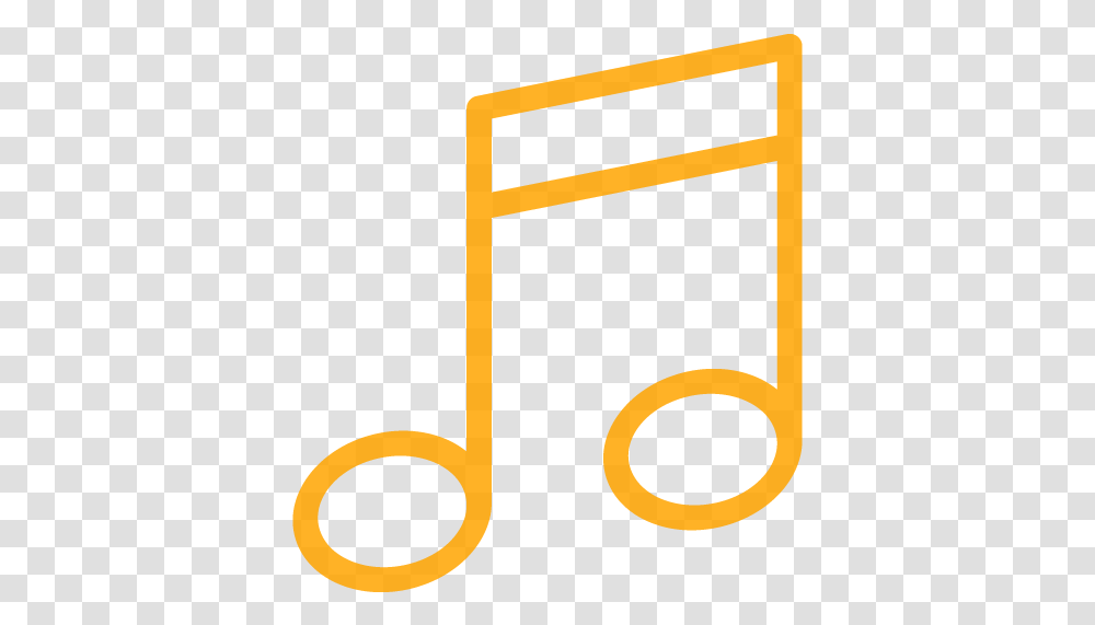 Orange Music Note 2 Icon Free Orange Music Note Icons Music Note Icon, Text, Label, Alphabet, Fence Transparent Png