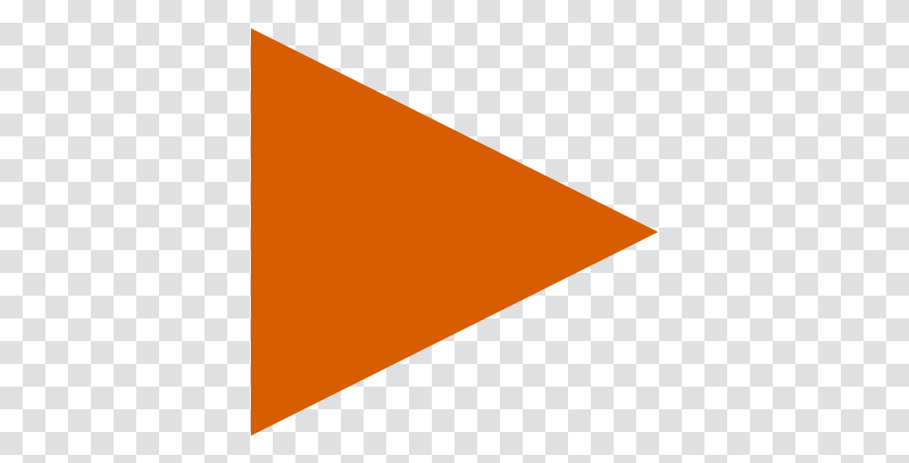 Orange Music Play Icon Orange Arrow Bullet, Triangle, Arrowhead Transparent Png