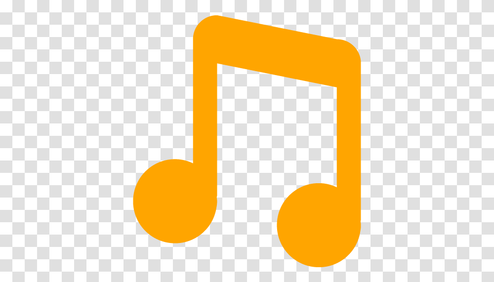 Orange Musical Note Icon Free Orange Musical Note Icons Orange Music Notes, Text, Label, Alphabet, Symbol Transparent Png