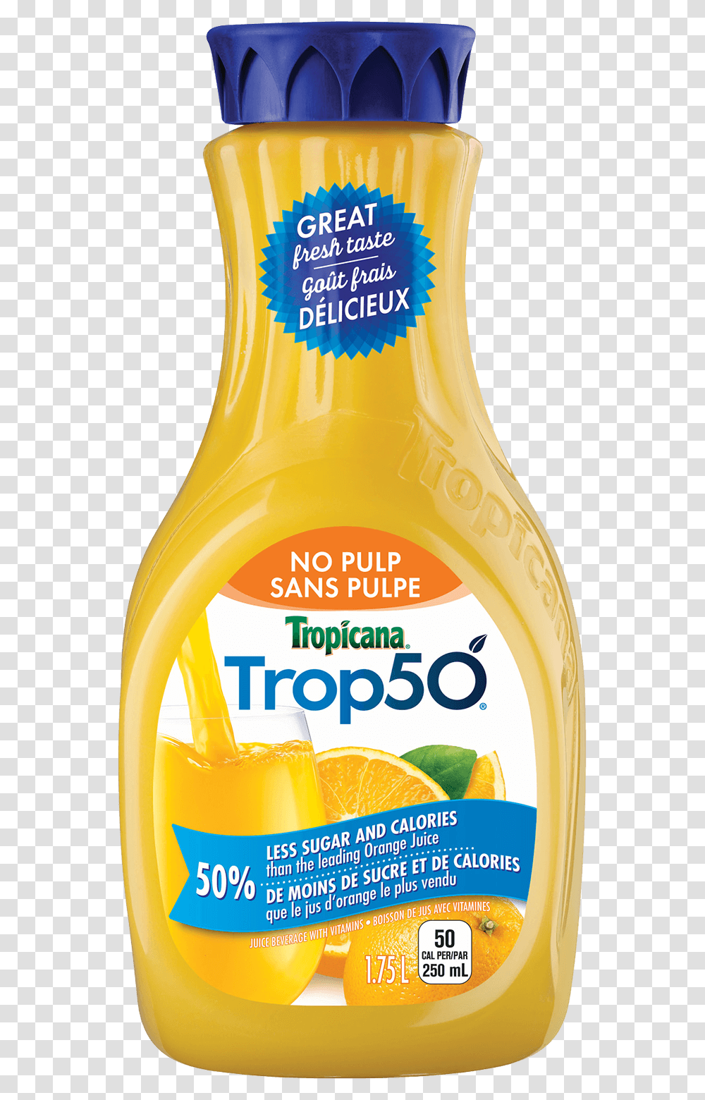 Orange No Pulp Tropicana Orange Juice, Beverage, Drink, Ketchup, Food Transparent Png