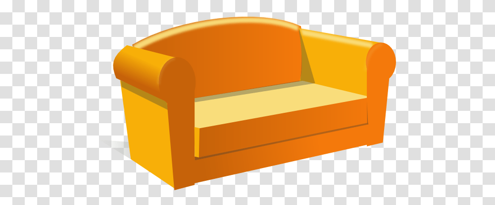 Orange Old Couch, Furniture, Box, Chair, Treasure Transparent Png