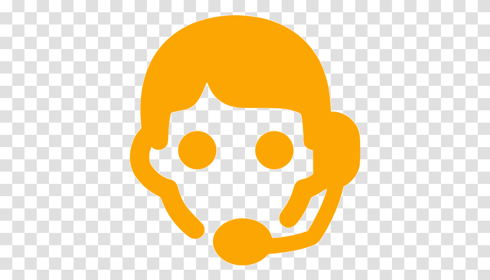Orange Online Support Icon Free Orange Support Icons Orange Customer Service Icon, Face, Mask, Stencil, Halloween Transparent Png