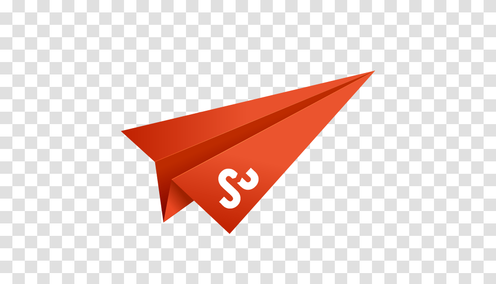 Orange Origami Paper Plane Social Media Stumbleupon Icon, Triangle Transparent Png