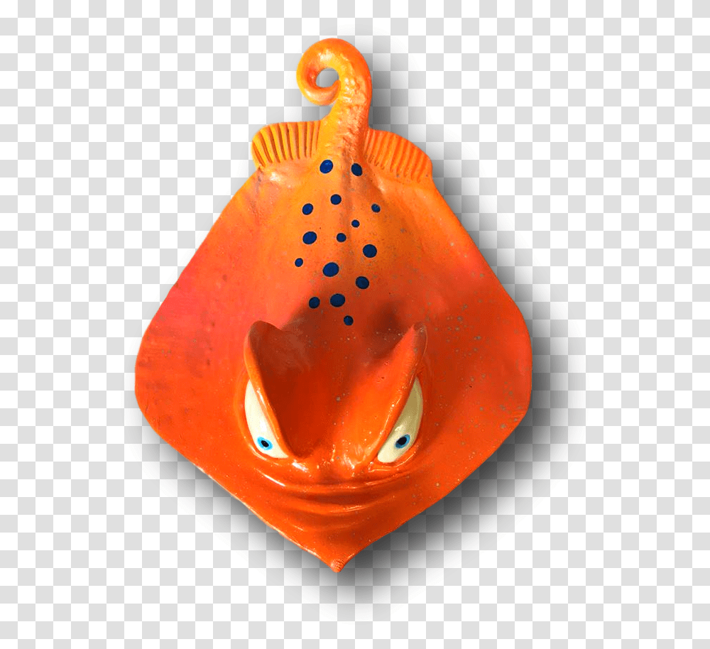 Orange Oscar Stingray Fish With Attitude Animal, Pottery, Vase, Jar, Art Transparent Png