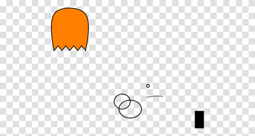 Orange Pacman Ghost Clip Art, Logo, Trademark Transparent Png
