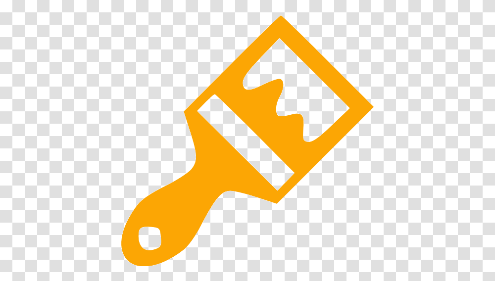 Orange Paint Brush Icon Paint Brush Icon Orange, Axe, Tool, Symbol, Hammer Transparent Png
