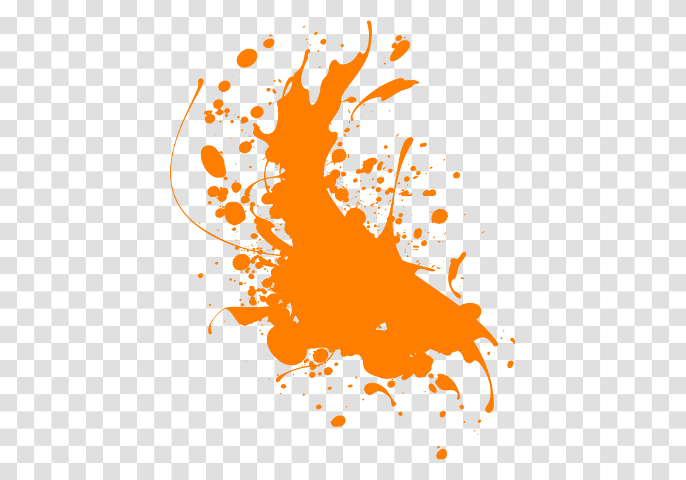 Orange Paint Splatter Orange Paint Splatter, Plant, Fruit, Food, Logo Transparent Png
