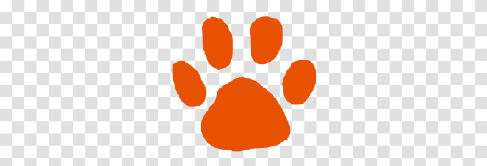 Orange Paw Print Clip Art, Hook, Claw Transparent Png