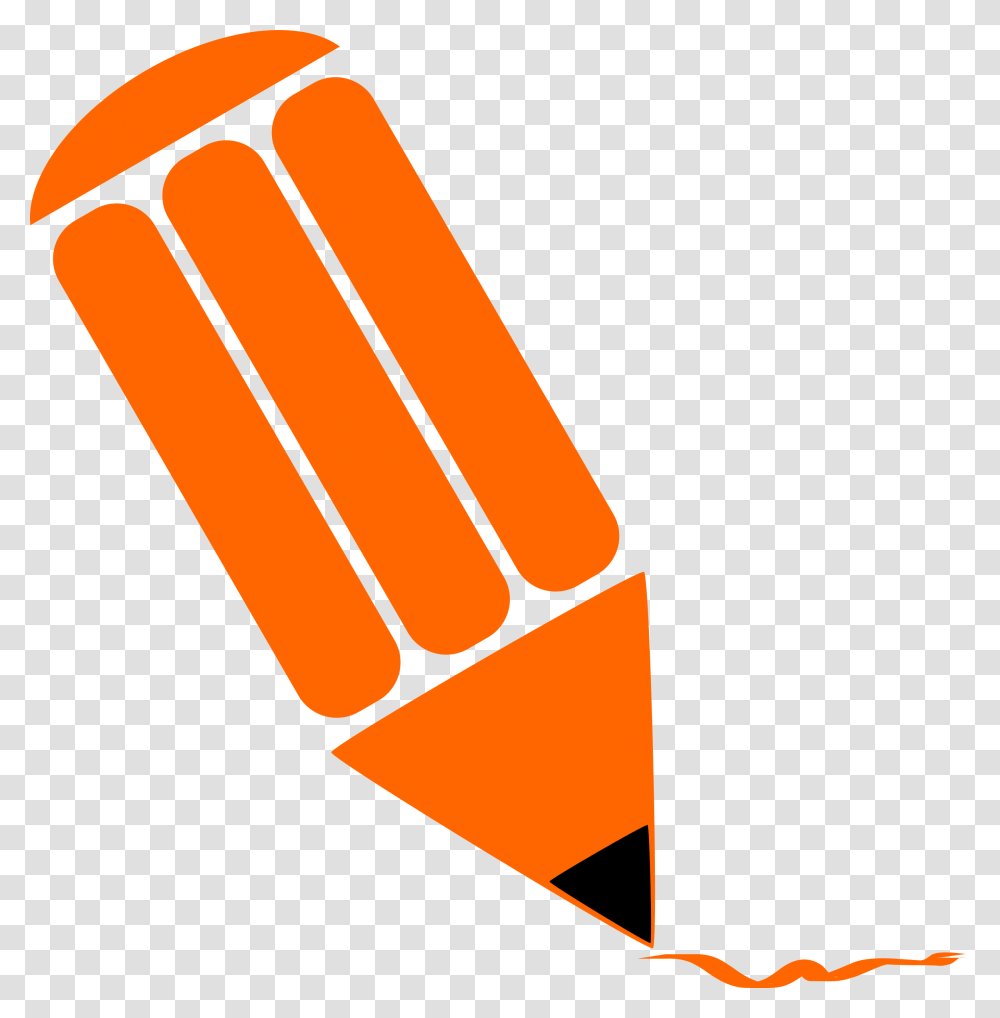 Orange Pencil Clip Art Download Orange Pencil Clip Art, Dynamite, Bomb, Weapon, Weaponry Transparent Png