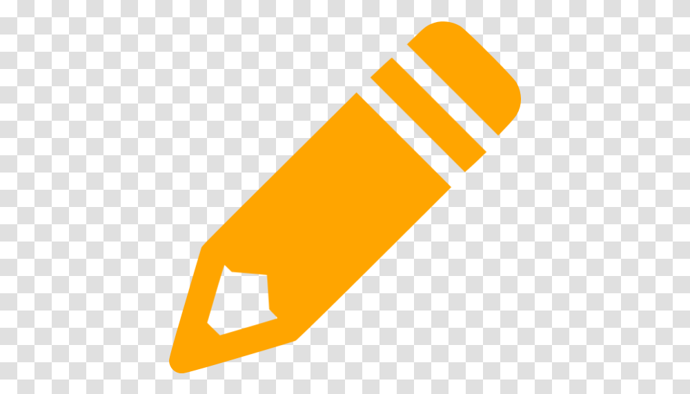 Orange Pencil Icon Yellow Pencil Icon Transparent Png