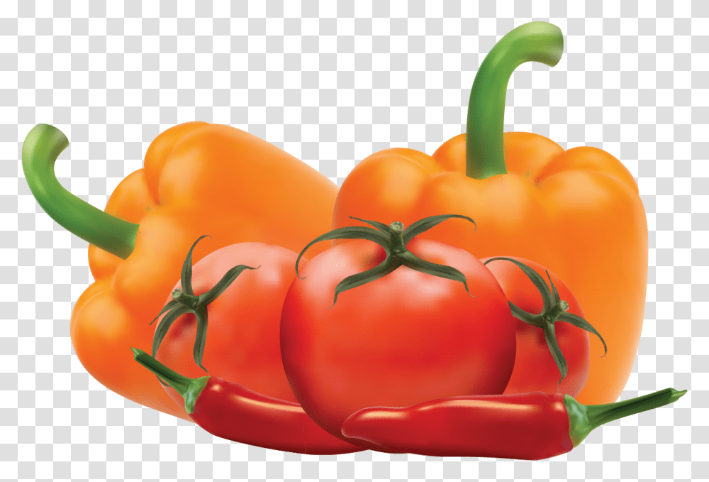 Orange Pepper, Plant, Vegetable, Food, Tomato Transparent Png