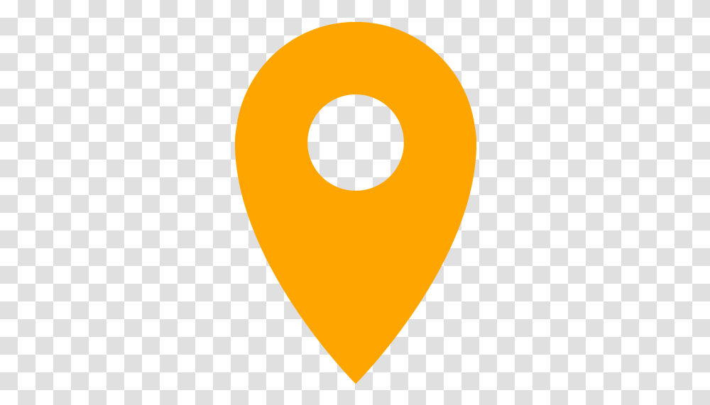 Orange Pin 8 Icon Yellow Location Icon, Plectrum, Number, Symbol, Text Transparent Png