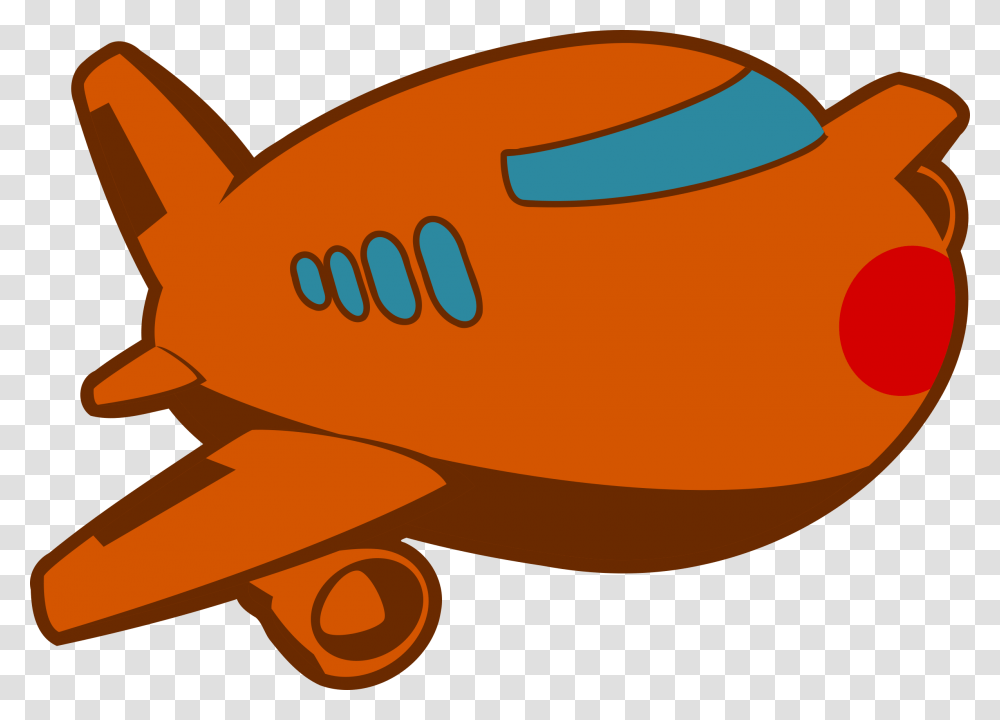 Orange Plane Clipart, Aircraft, Vehicle, Transportation, Animal Transparent Png
