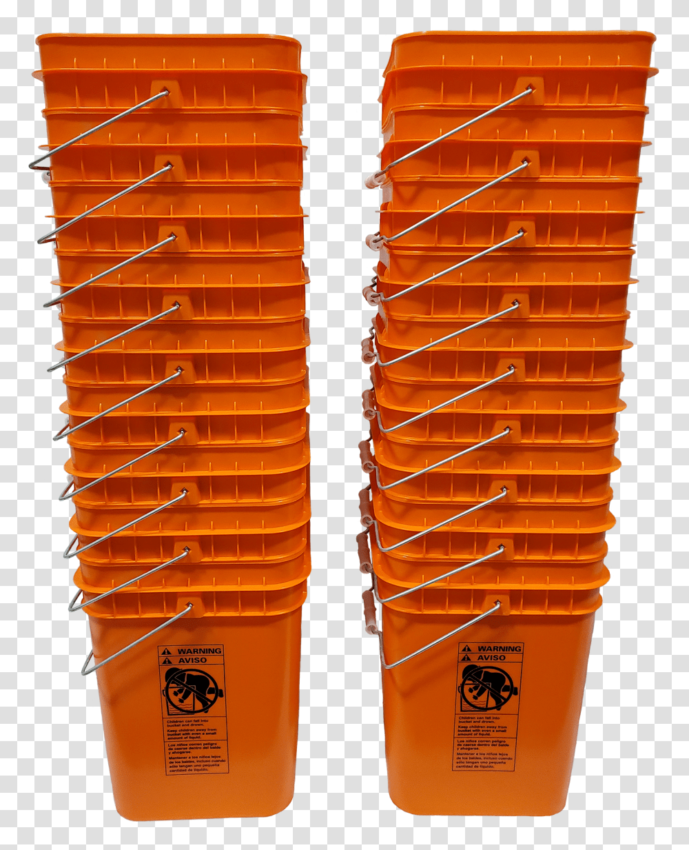 Orange Plastic 4 Gallon Square Bucket W Wire Bale Plastic, Tool, Paper Transparent Png