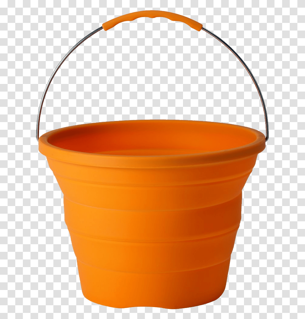 Orange Plastic Bucket Image Background Bucket Clipart, Bathtub, Pot Transparent Png