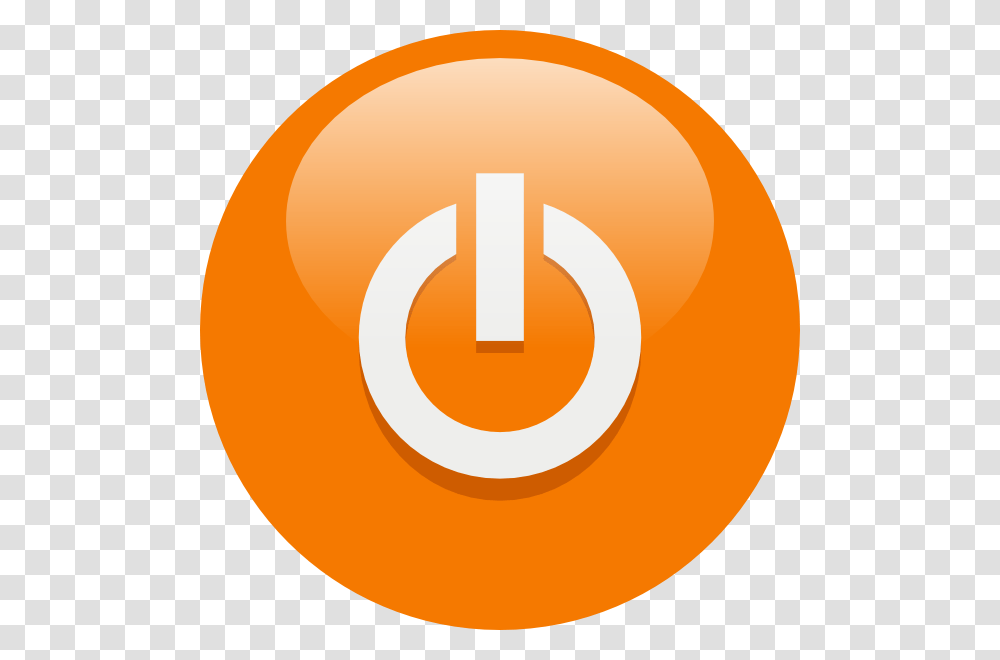 Orange Power Button Clip Art, Number, Alphabet Transparent Png