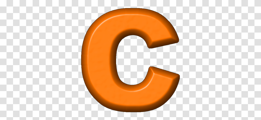 Orange Refrigerator Magnet C Green Letter C, Number, Symbol, Text, Alphabet Transparent Png