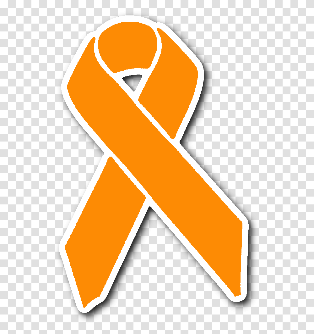 Orange Ribbon Picture Purple Cancer Ribbon, Text, Label, Symbol, Sash Transparent Png