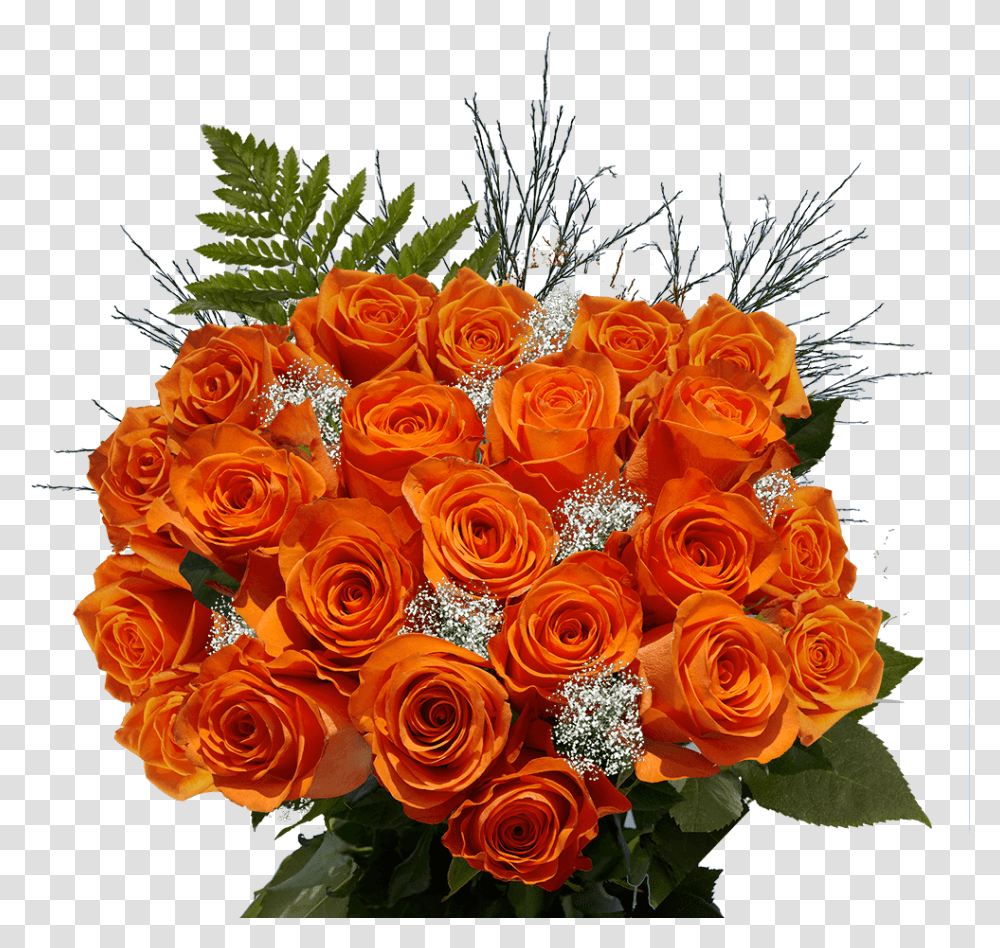 Orange Rose Bouquets 24 Roses Flowers Big Flower Bouquet, Plant, Blossom, Flower Arrangement, Floral Design Transparent Png
