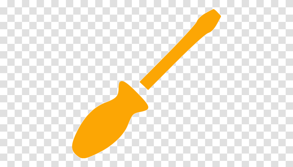 Orange Screwdriver Icon Free Orange Screw Driver Icons Horizontal, Tool, Hammer Transparent Png