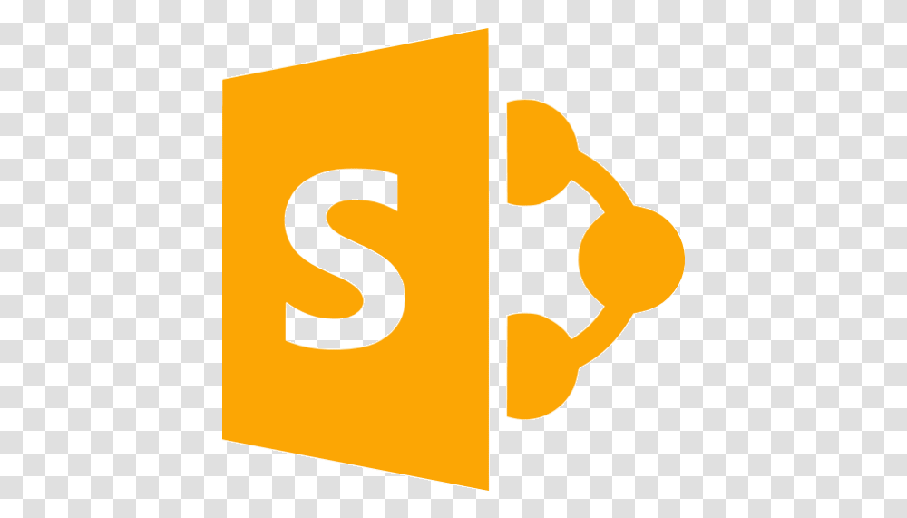 Orange Share Point Icon Sharepoint Logo, Number, Symbol, Text, Alphabet Transparent Png