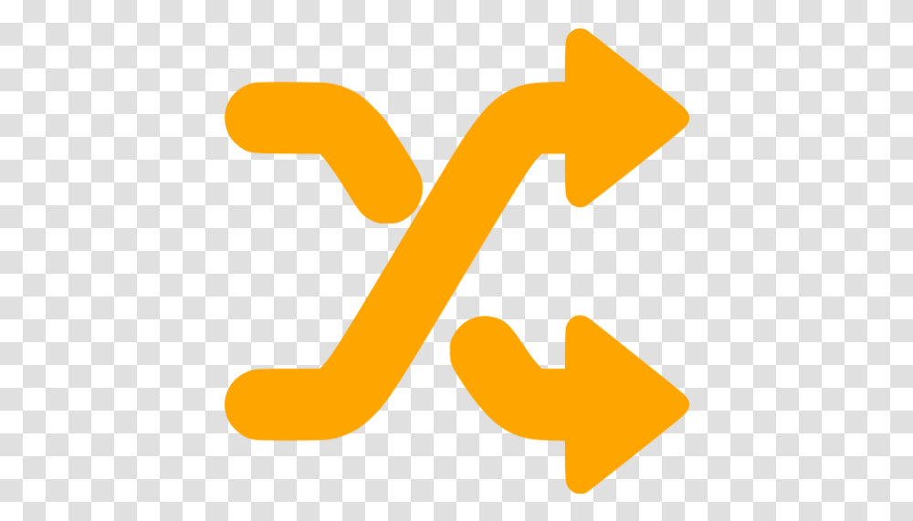 Orange Shuffle Icon Shuffle Icon Grey, Hammer, Tool, Text, Axe Transparent Png