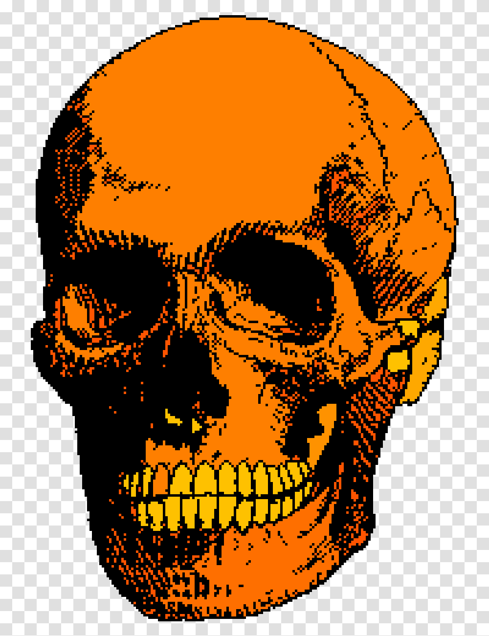 Orange Skull Tumblr Overlay Discovered By Am Skull, Head, Poster, Advertisement, Graphics Transparent Png
