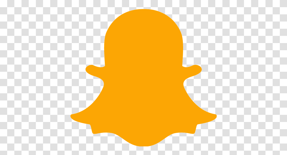Orange Snapchat 2 Icon Free Orange Social Icons Black Snapchat Icon, Leaf, Plant, Maple Leaf, Tree Transparent Png