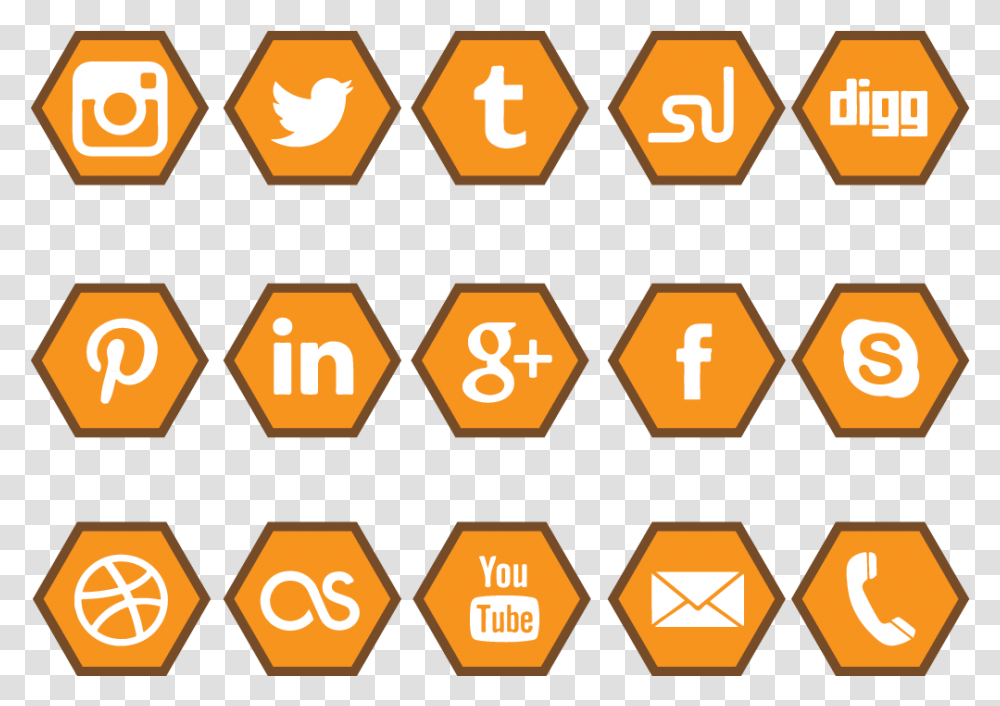 Orange Social Media Icons Social Media Icon Orange, Sign, Outdoors Transparent Png