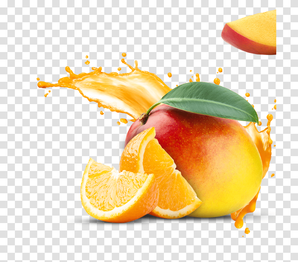 Orange Splash Mango & Orange Splash Fruit Juice Fruit Juice Splash, Plant, Food, Citrus Fruit, Peel Transparent Png
