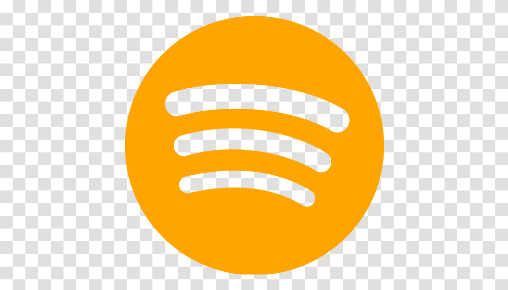 Orange Spotify Icon Free Orange Site Logo Icons Spotify Icon Blue, Symbol, Trademark, Badge Transparent Png