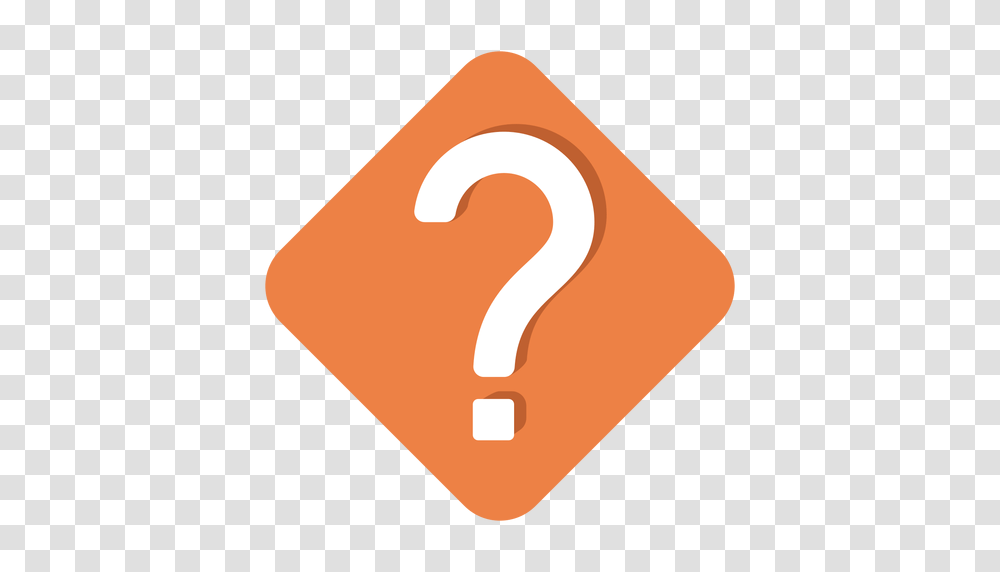 Orange Square Question Mark Icon, Number, Label Transparent Png