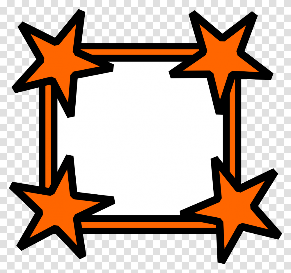 Orange Star Frame Clipart Free Image Yldz, Star Symbol Transparent Png