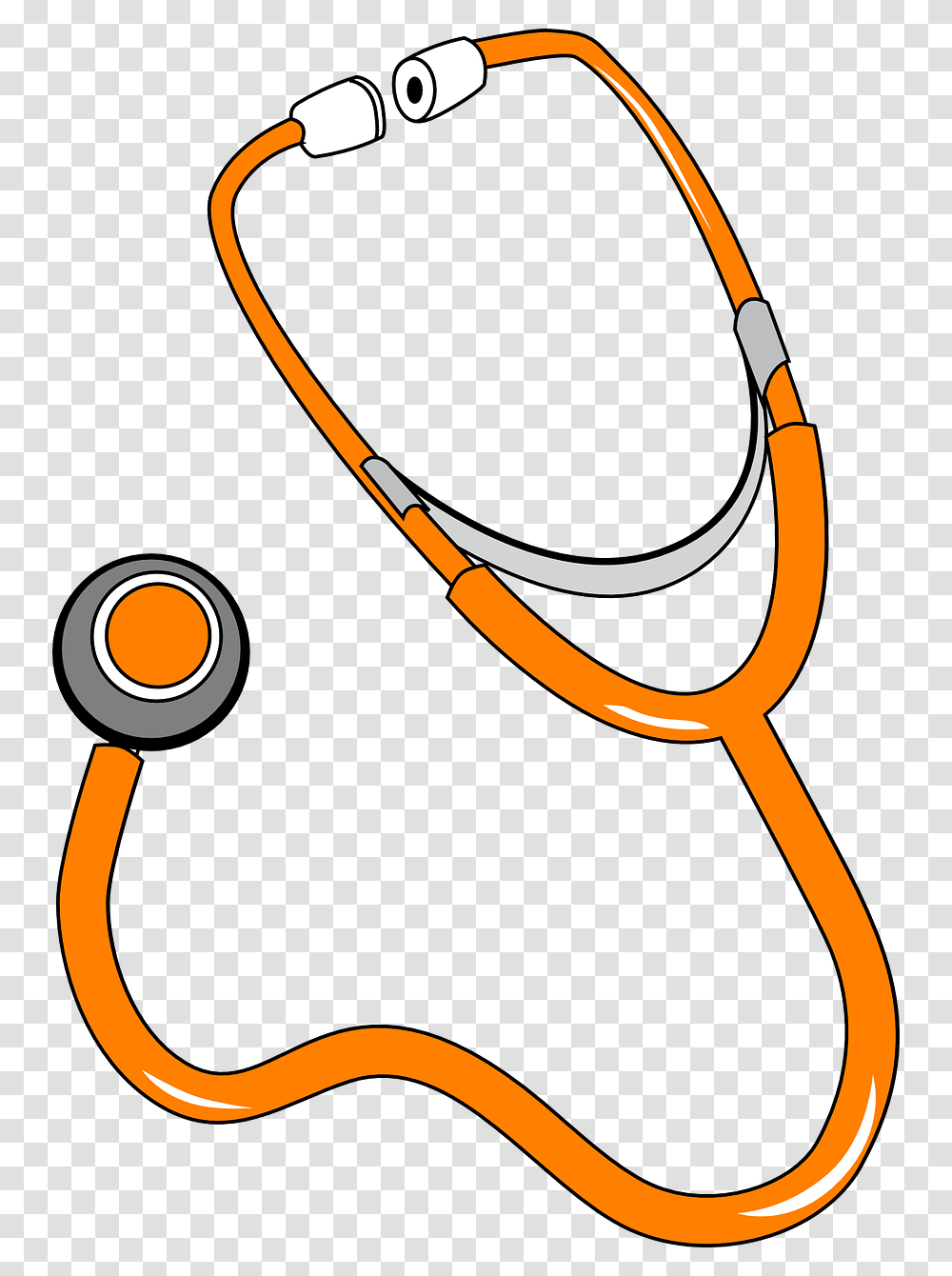 Orange Stethoscope Clipart, Electronics, Whip Transparent Png