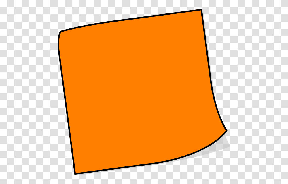 Orange Sticky Note Clip Art Orange Post It Note Clipart, Text, Clothing, Apparel, Bag Transparent Png