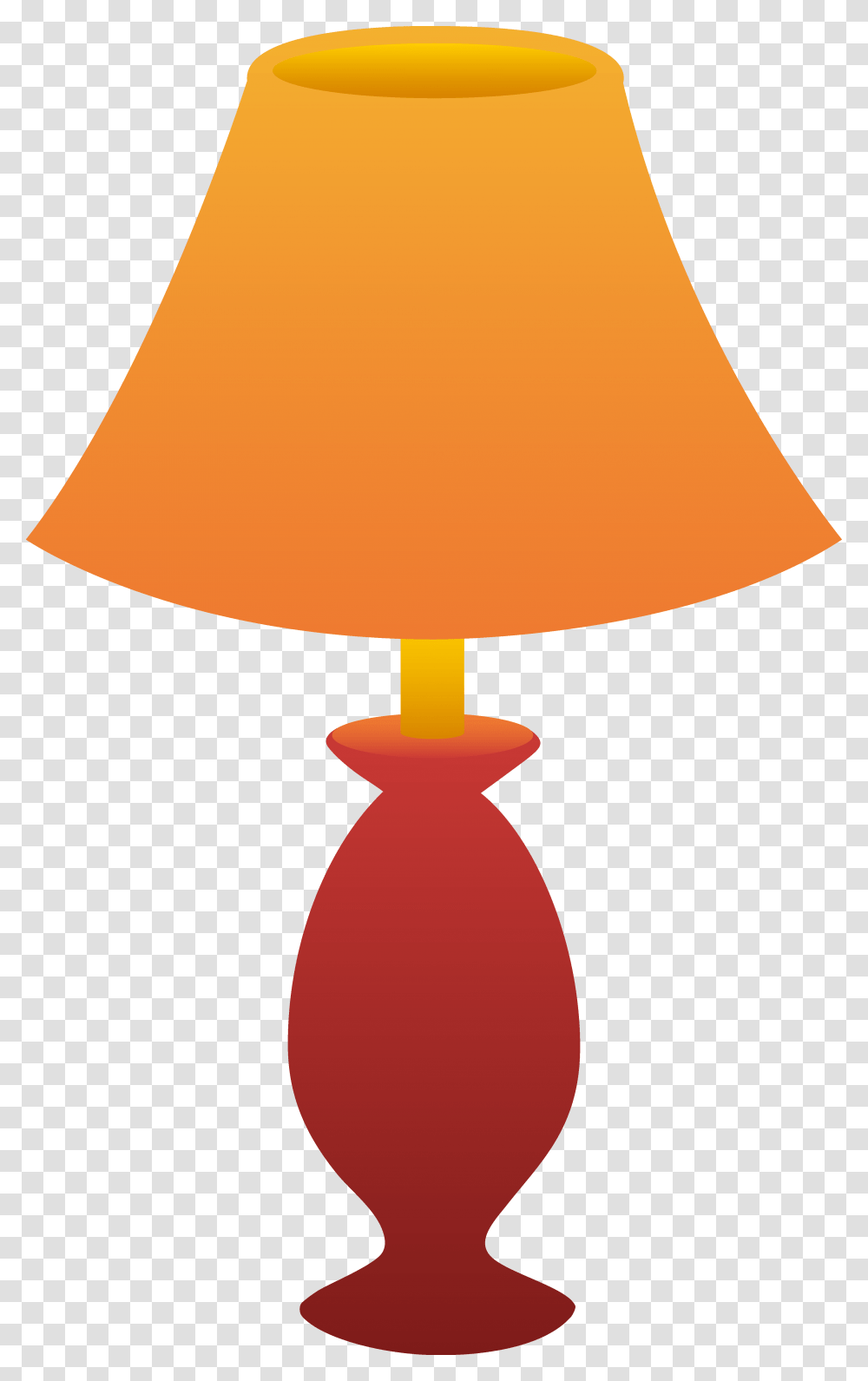 Orange Table Cliparts, Lamp, Table Lamp, Lampshade Transparent Png