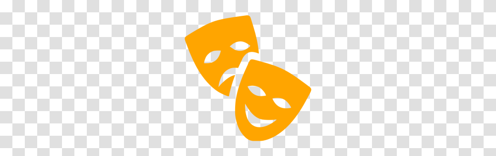 Orange Theatre Masks Icon, Plant, Fruit, Food, Logo Transparent Png