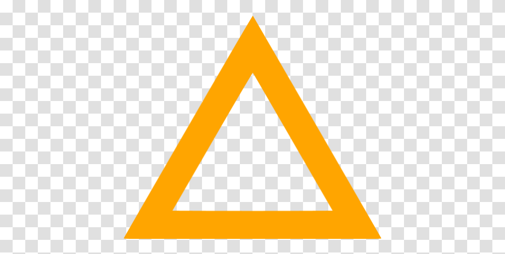 Orange Triangle Outline Icon Triangle, Symbol, Sign Transparent Png