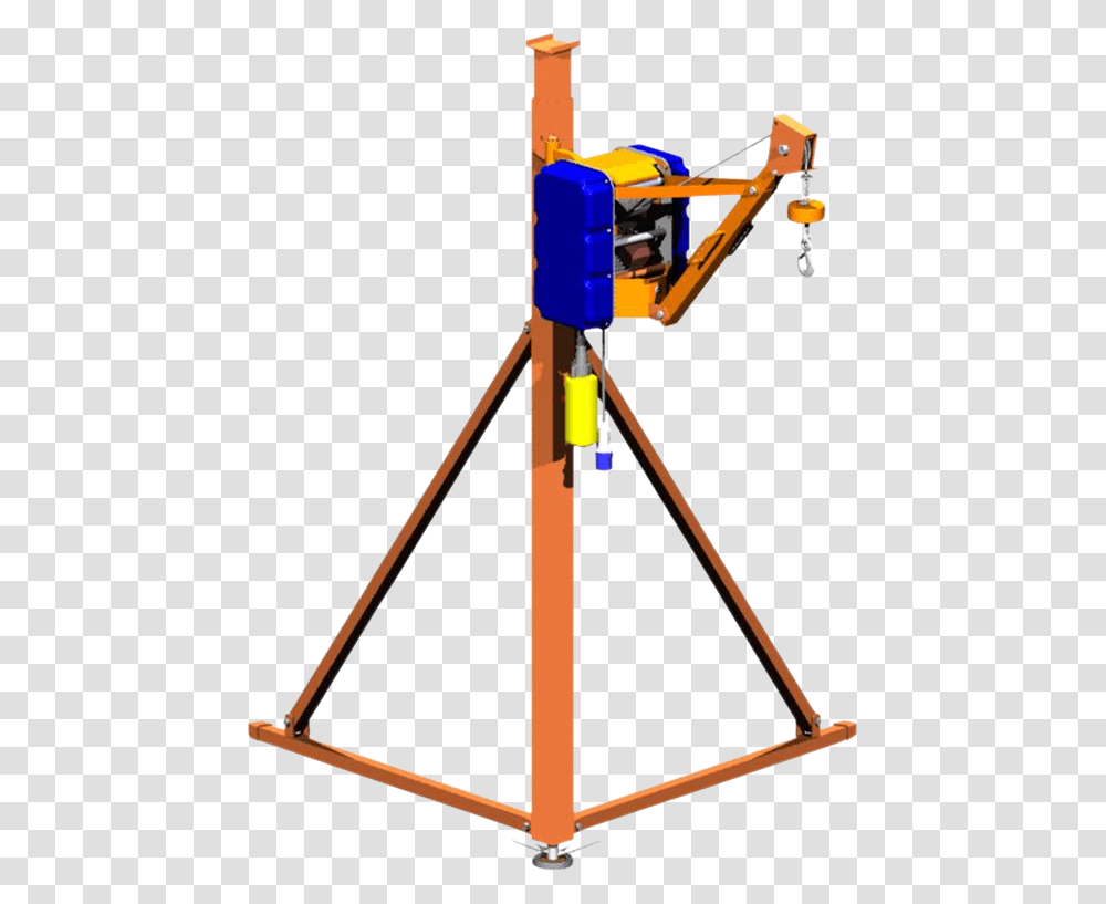Orange, Tripod, Bow, Construction Crane Transparent Png