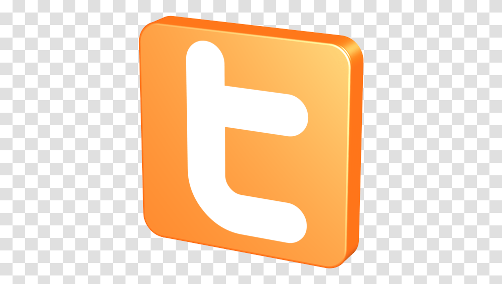 Orange Twitter Logo Icon, Number, Symbol, Text, Alphabet Transparent Png
