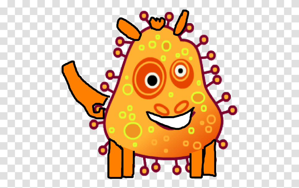 Orange Virus Cartoon Jingfm Background Germ Clipart, Poster, Food, Animal, Mammal Transparent Png