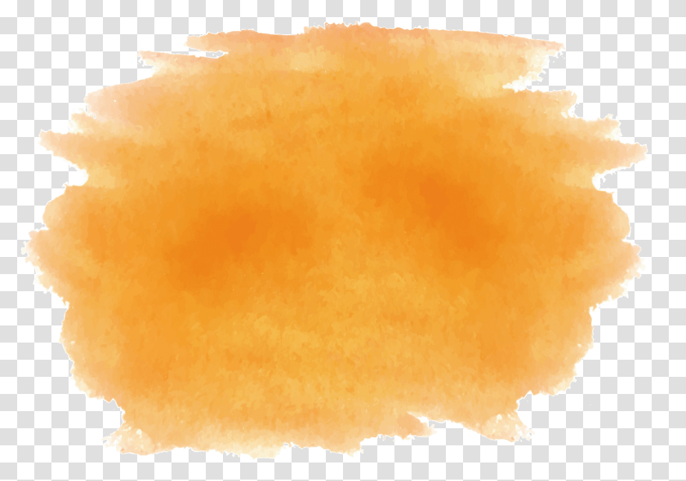 Orange Water Color Brush Stroke Watercolor Paint, Plant, Bonfire, Food, Stain Transparent Png
