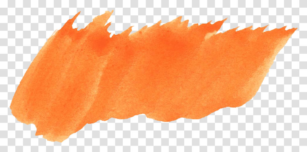 Orange Watercolor Brush Stroke Watercolor Paint, Paper, Fungus, Plant, Mountain Transparent Png