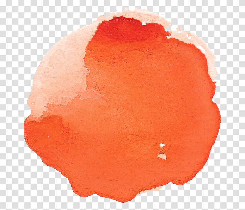 Orange Watercolor Circle Watercolor Paint, Plant, Mineral, Food, Animal Transparent Png