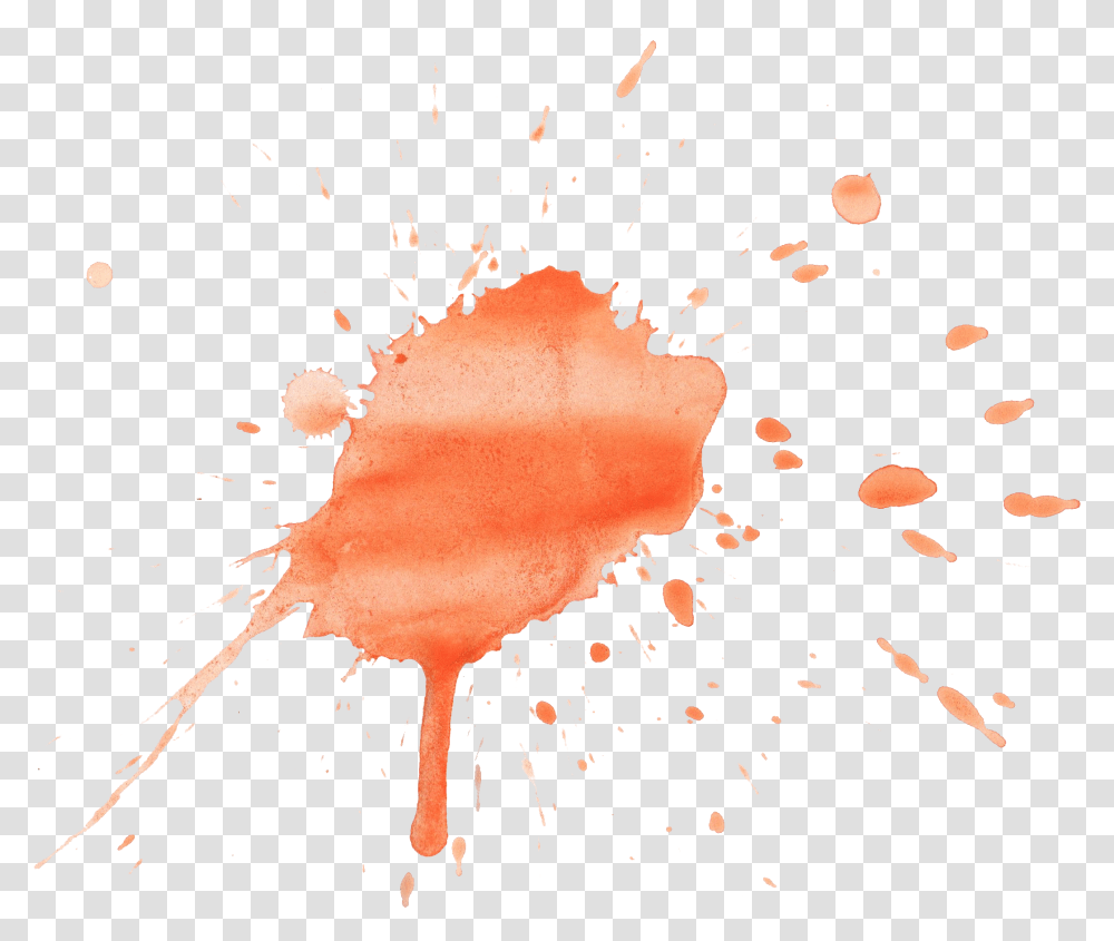 Orange Watercolor Splatter Splash, Outdoors, Nature, Bonfire, Flame Transparent Png
